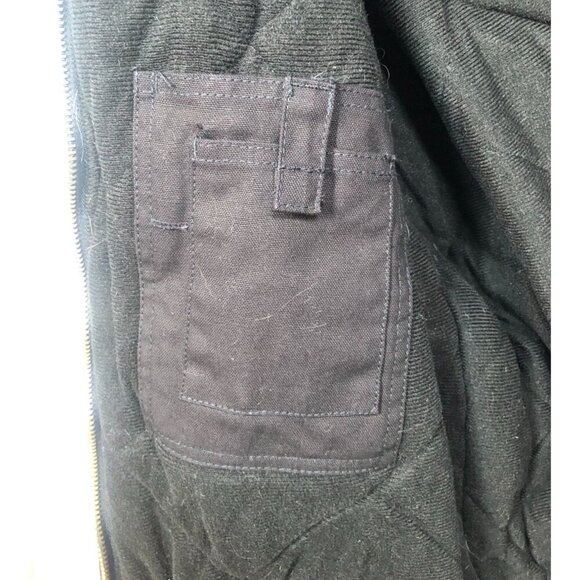 Berne Workwear Cornwell Tools Canvas Jacket Black Work Coat Quilted Hood Mens XL - Picture 8 of 12